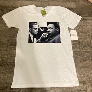 On Fire White T-Shirt with Iconic Black Graphic